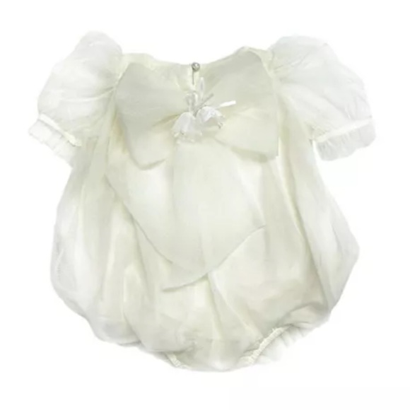 Petite Maison Kids
Girls' Bella Buttermilk Tulle Romper with Faux Pearl Beading - Picture 5 of 6